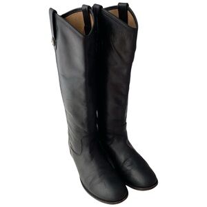 Frye Black Leather Over-the-Knee Riding Boots